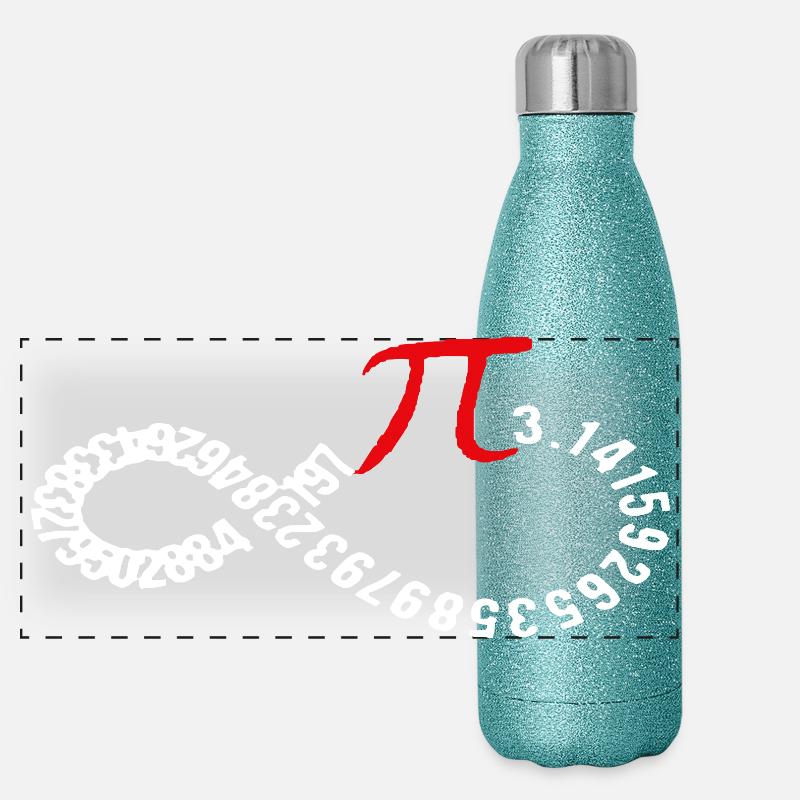 Infinité de Pi Digits Ouroboros Gourde isotherme panoramique pailletée 500 ml