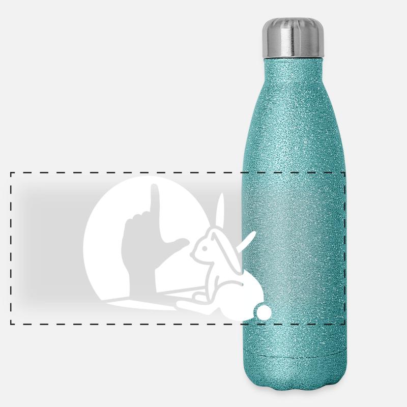 Rabbit Shadow Hand, LOSER Signe Loser Gourde isotherme panoramique pailletée 500 ml