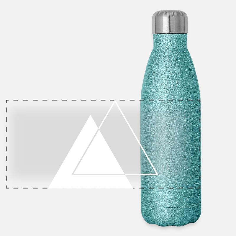 Geometric Traiangles design Panoramic Glitter Thermal Bottle 500 ml