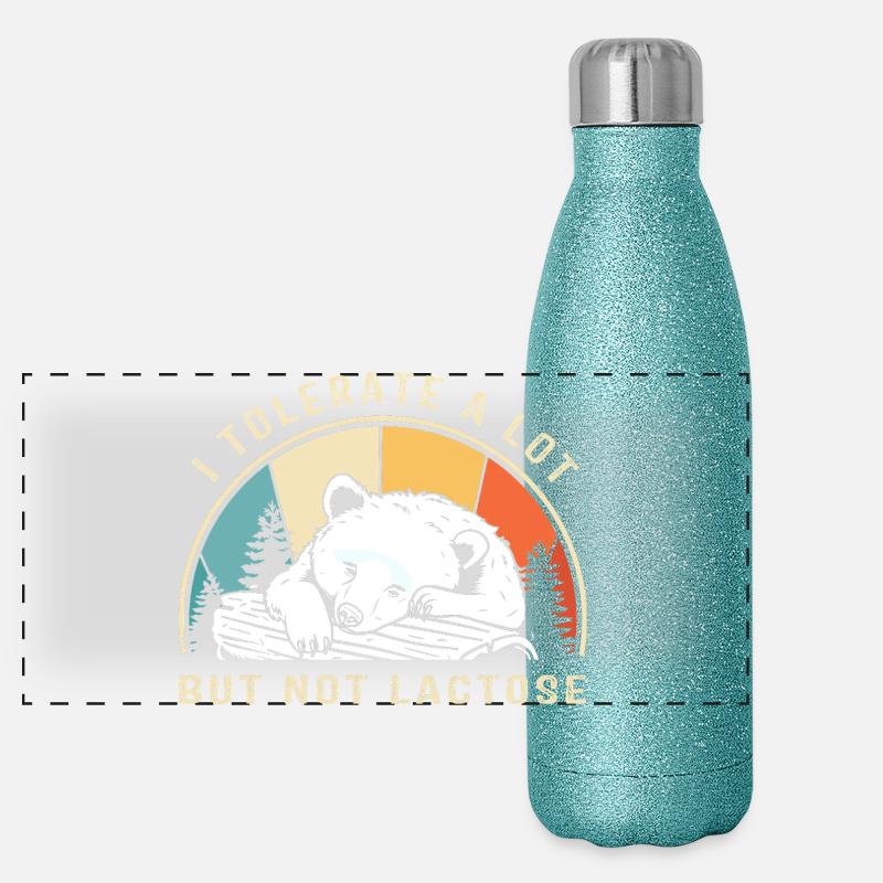 Milk Allergy Lactose Intolerance Flatulence Panoramic Glitter Thermal Bottle 500 ml