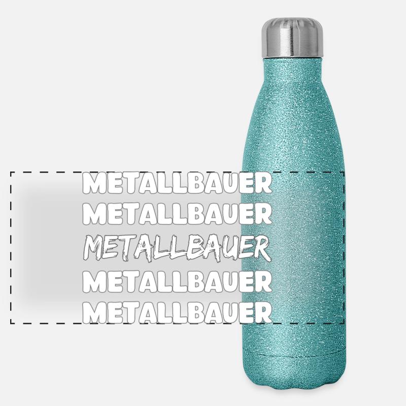 Metallbauer Panorama Glitzer Isolierflasche 500 ml