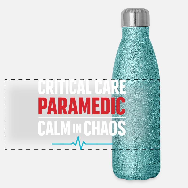 EMT avancé en soins intensifs comme identité Gourde isotherme panoramique pailletée 500 ml