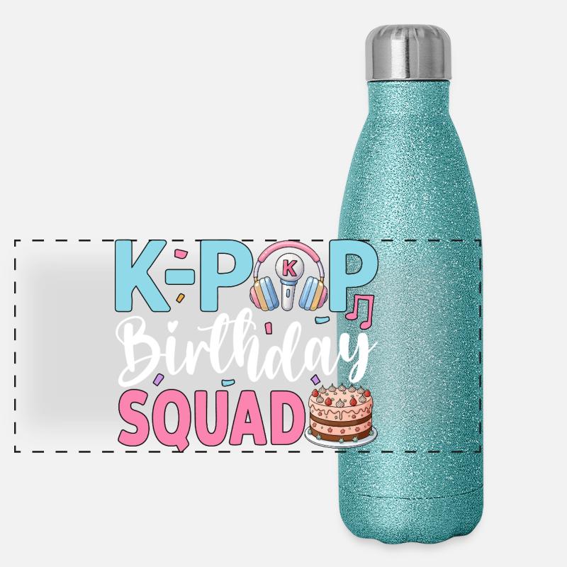 K-Pop Birthday Squad Panoramic Glitter Thermal Bottle 500 ml