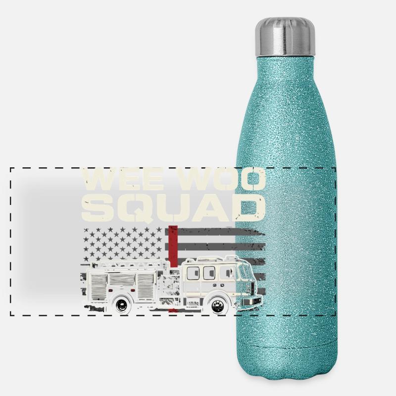 Conception du service de sauvetage de l’escouade Wee Woo Gourde isotherme panoramique pailletée 500 ml