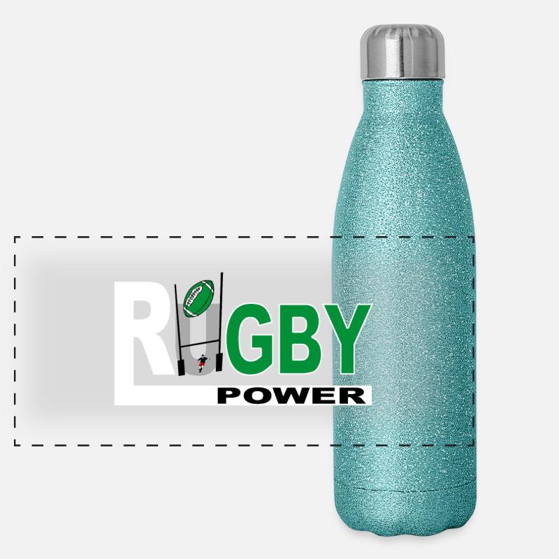 Rugby basque sport Gourde isotherme panoramique pailletée 500 ml