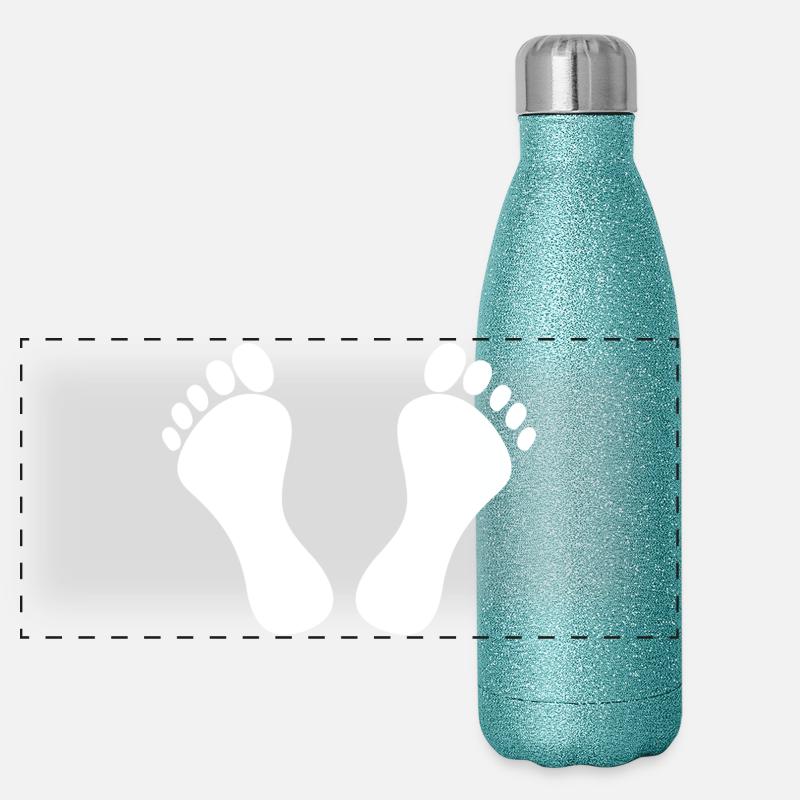 Füße Panorama Glitzer Isolierflasche 500 ml