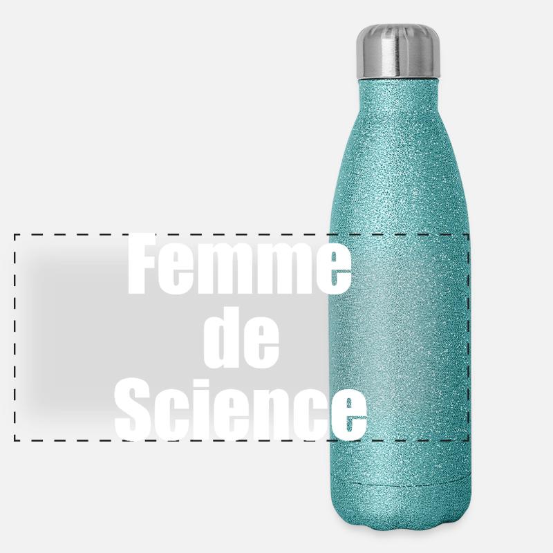 Femme de science Gourde isotherme panoramique pailletée 500 ml