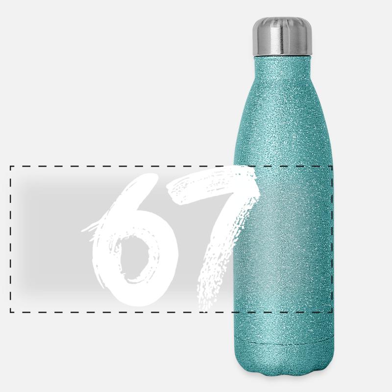 67 White Paint Panoramic Glitter Thermal Bottle 500 ml