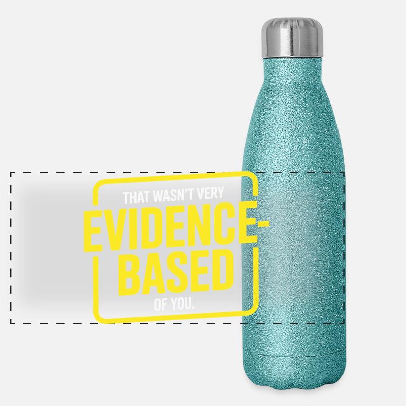 Ce n’était pas un médecin nerd de laboratoire de médecine basé sur des preuves Gourde isotherme panoramique pailletée 500 ml