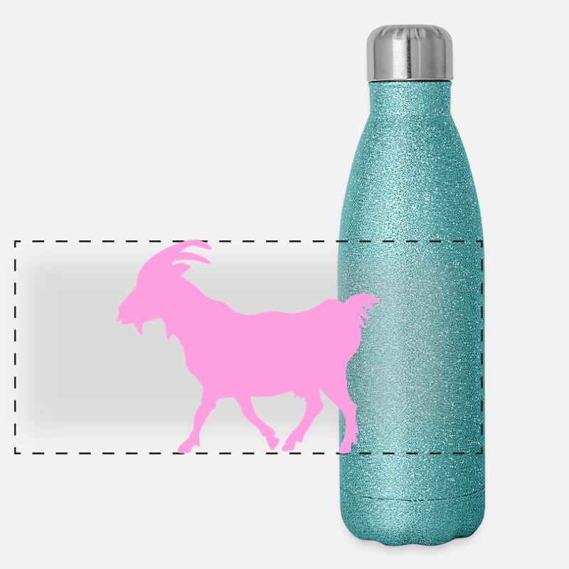 G.O.A.T. Rose de chèvre. Gourde isotherme panoramique pailletée 500 ml