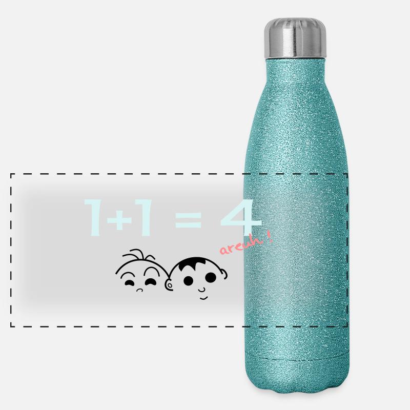 1 + 1 = 4 Gourde isotherme panoramique pailletée 500 ml