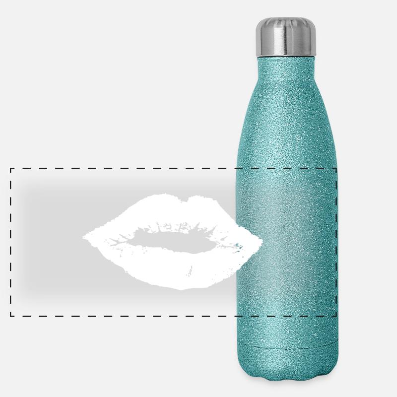 Lippen Panorama Glitzer Isolierflasche 500 ml