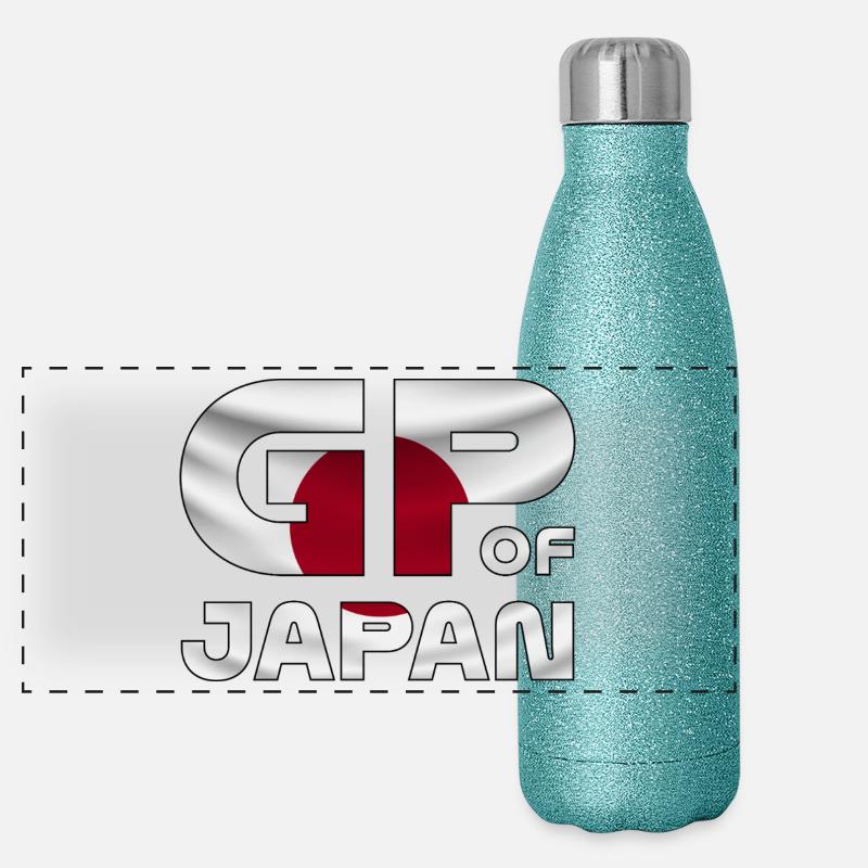 japan_gp - Panoramic Glitter Thermal Bottle 500 ml - blue glitter