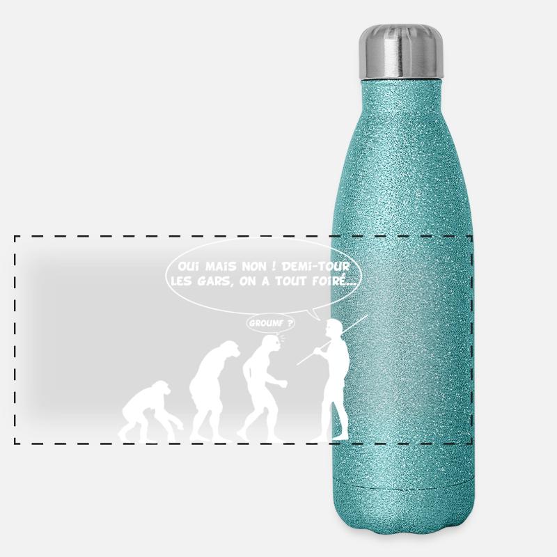 évolution inversée Gourde isotherme panoramique pailletée 500 ml