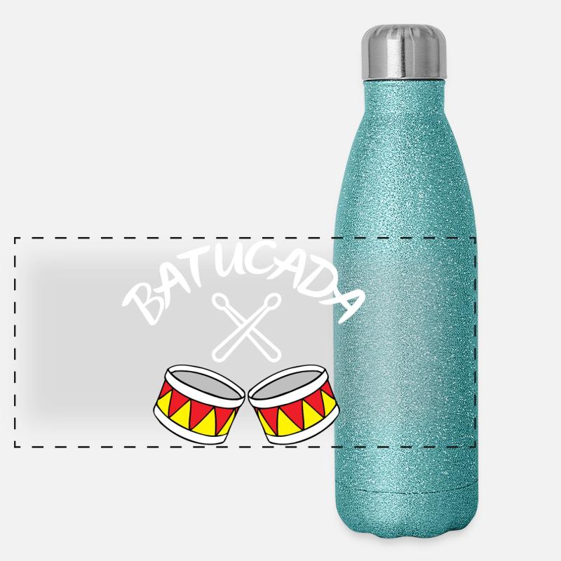 batucada, percussion, tambour Gourde isotherme panoramique pailletée 500 ml