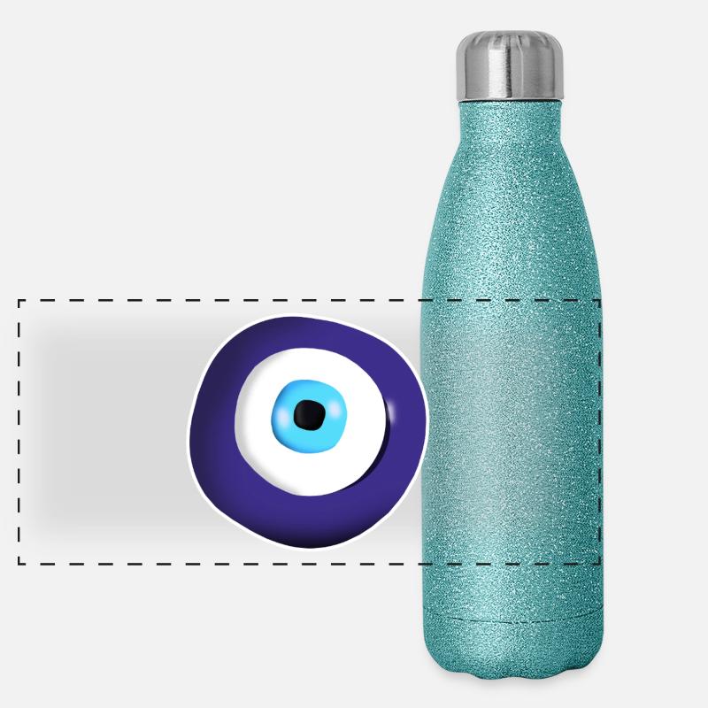 Symbole du mauvais œil Gourde isotherme panoramique pailletée 500 ml