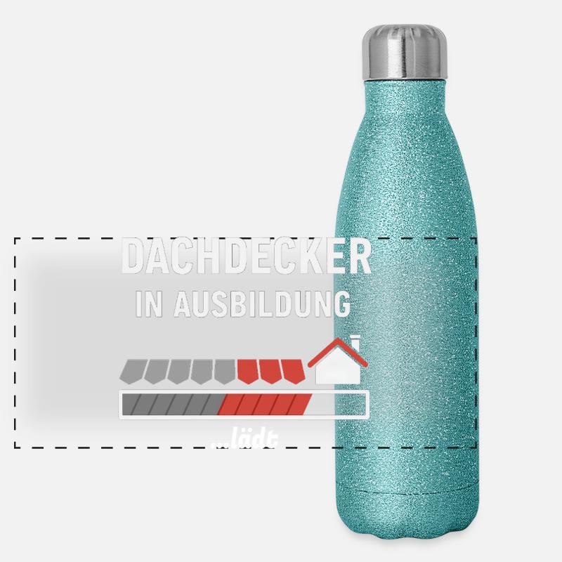 Motif de couvreur en formation Gourde isotherme panoramique pailletée 500 ml