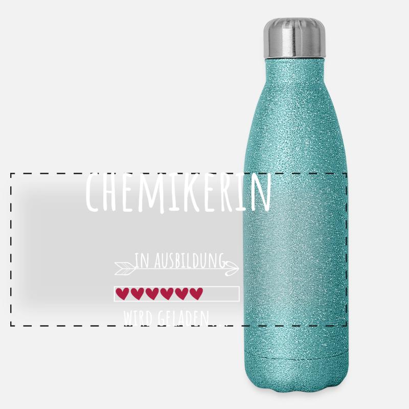 Chemistry Student Occupation Education Chemist Panoramic Glitter Thermal Bottle 500 ml
