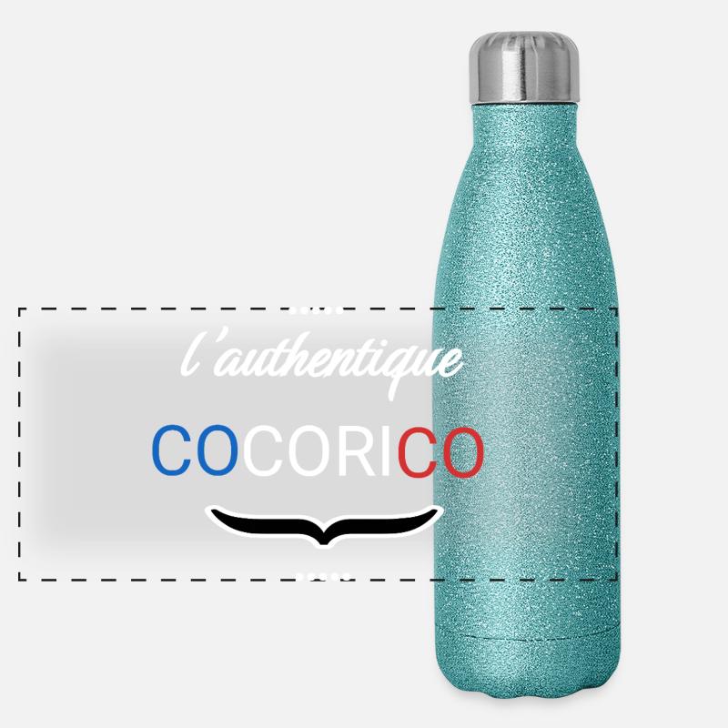 Cocorico – Design Français Minimaliste Gourde isotherme panoramique pailletée 500 ml