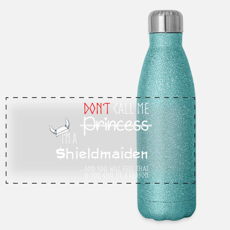 Bouclier Maiden, Vikings Gourde isotherme panoramique pailletée 500 ml