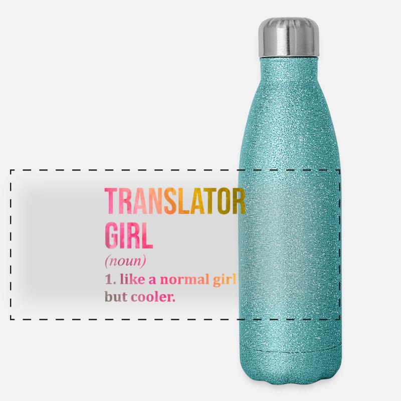 traduction Gourde isotherme panoramique pailletée 500 ml