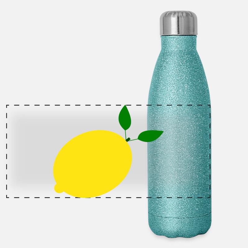 Citron Lime Lime Gourde isotherme panoramique pailletée 500 ml
