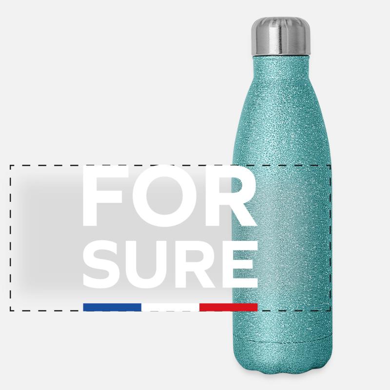For sure, Gourde isotherme panoramique pailletée 500 ml