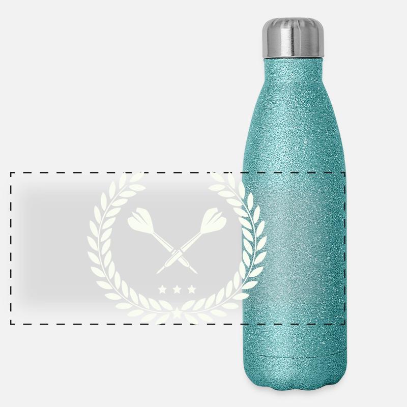 darts_lorbeerkranz Panorama Glitzer Isolierflasche 500 ml