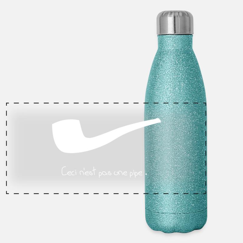 ceci n'est pas une pipe. Panorama Glitzer Isolierflasche 500 ml