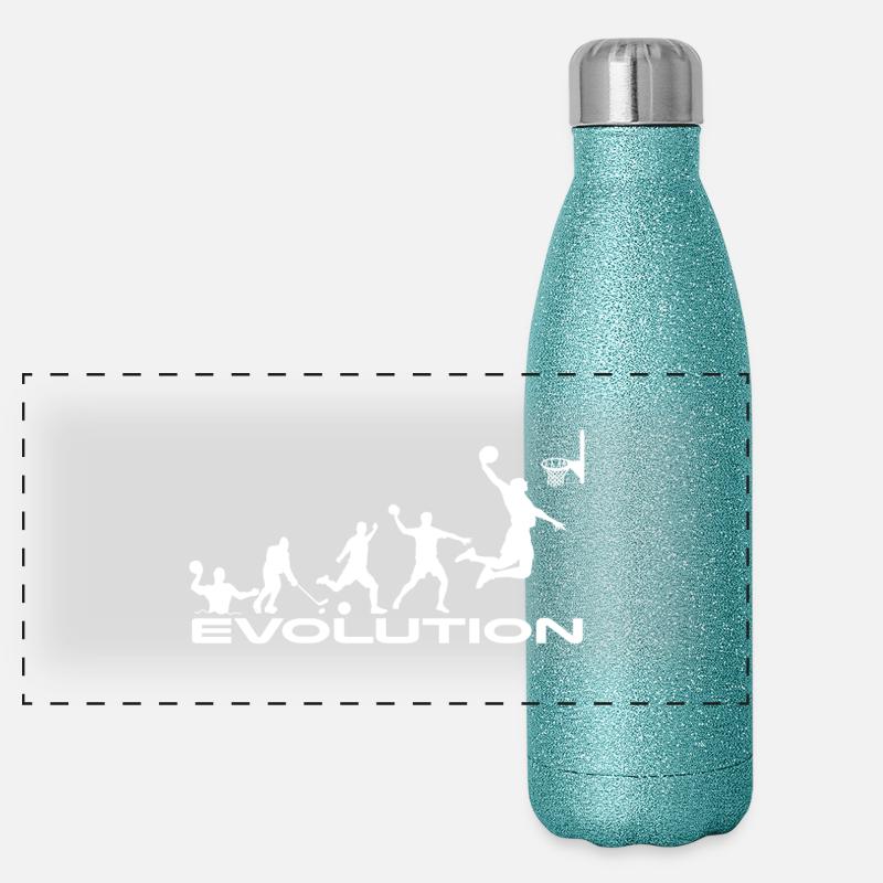 Basketball Evolution Panorama Glitzer Isolierflasche 500 ml