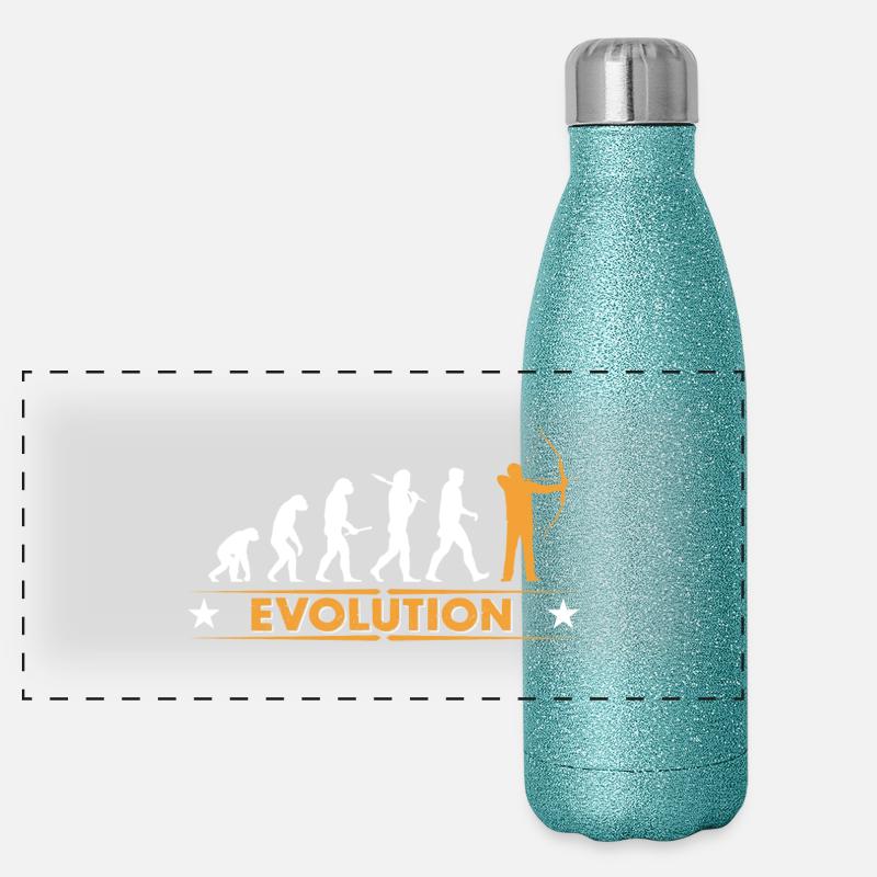 Bogenschiessen Evolution - orange/weiss Panorama Glitzer Isolierflasche 500 ml