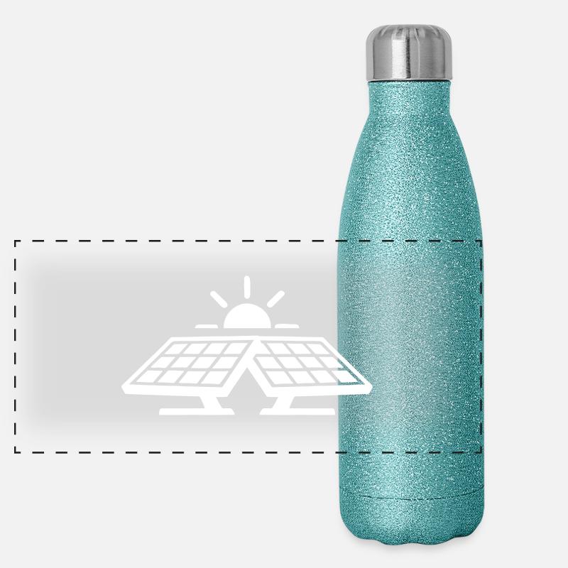 Solar Power PV System Panoramic Glitter Thermal Bottle 500 ml