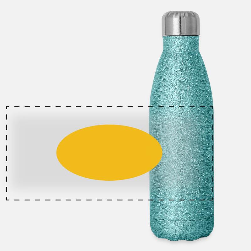 Oval shape / Ellipse Fläche (1c) Panoramic Glitter Thermal Bottle 500 ml