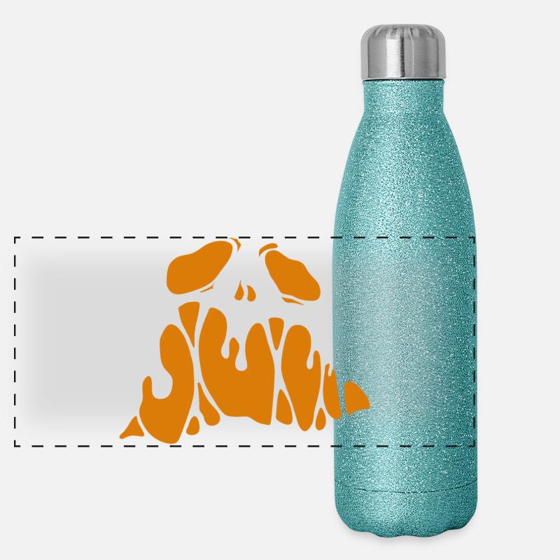 Grimace de citrouille 4 Gourde isotherme panoramique pailletée 500 ml