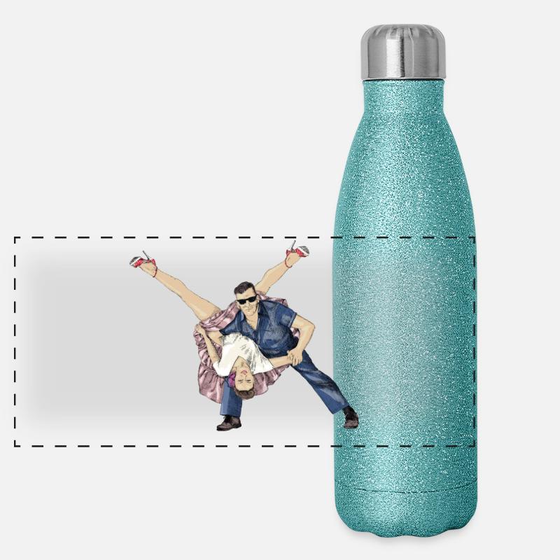 Rock and Roll Panorama Glitzer Isolierflasche 500 ml