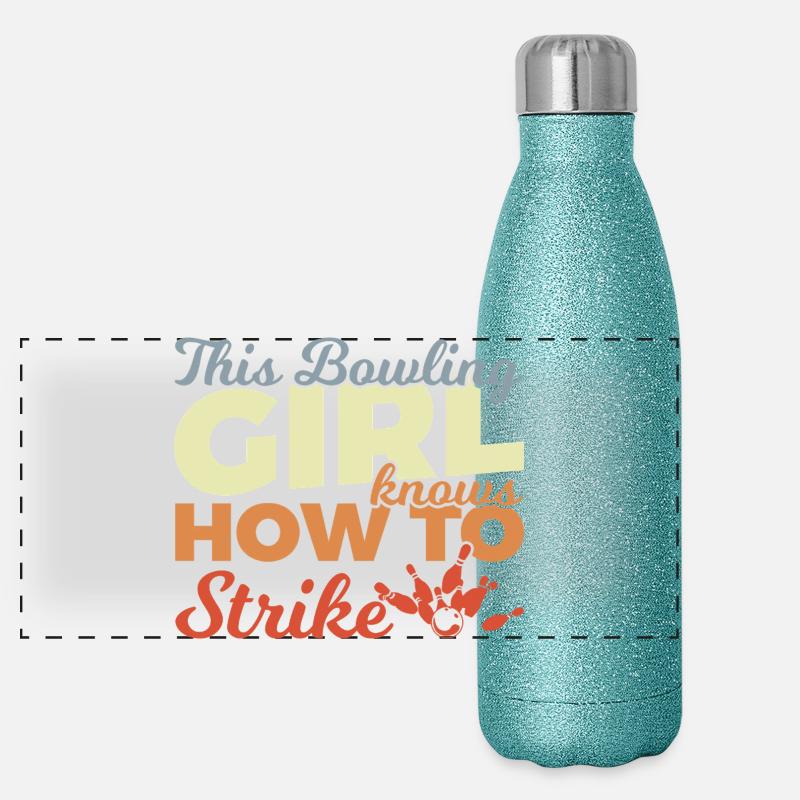 Fille de bowling Gourde isotherme panoramique pailletée 500 ml