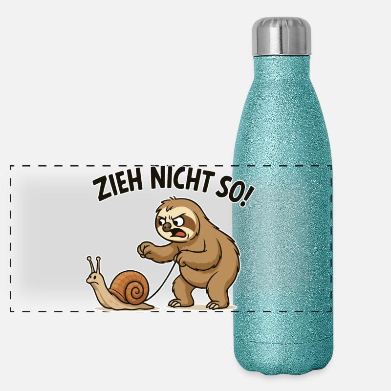 Ne tirez pas si paresseusement Gourde isotherme panoramique pailletée 500 ml