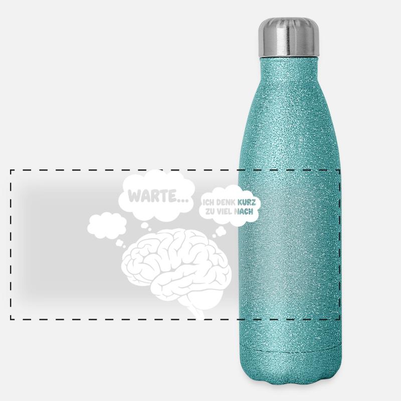 Brain Thoughts Comic Panoramic Glitter Thermal Bottle 500 ml