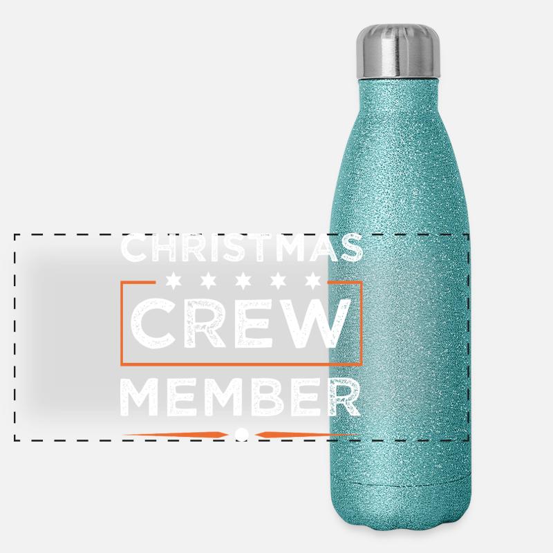 Christmas Crew Panorama Glitzer Isolierflasche 500 ml