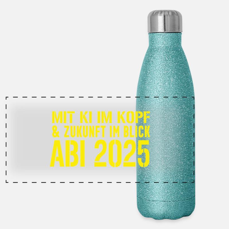 Abschluss KI Panorama Glitzer Isolierflasche 500 ml