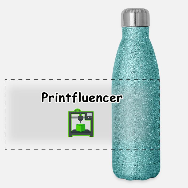 printfluencer 02 Gourde isotherme panoramique pailletée 500 ml