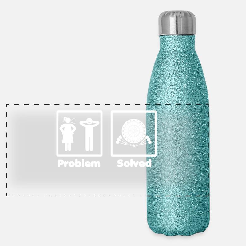 Problème résolu tournoi de fléchettes de fléchettes darter Gourde isotherme panoramique pailletée 500 ml