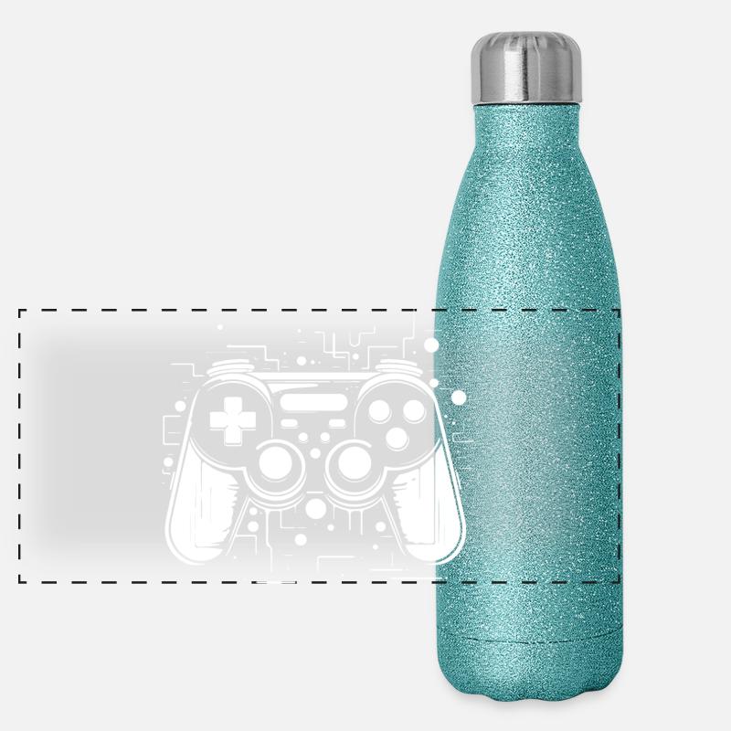 Manettes de jeu Gourde isotherme panoramique pailletée 500 ml