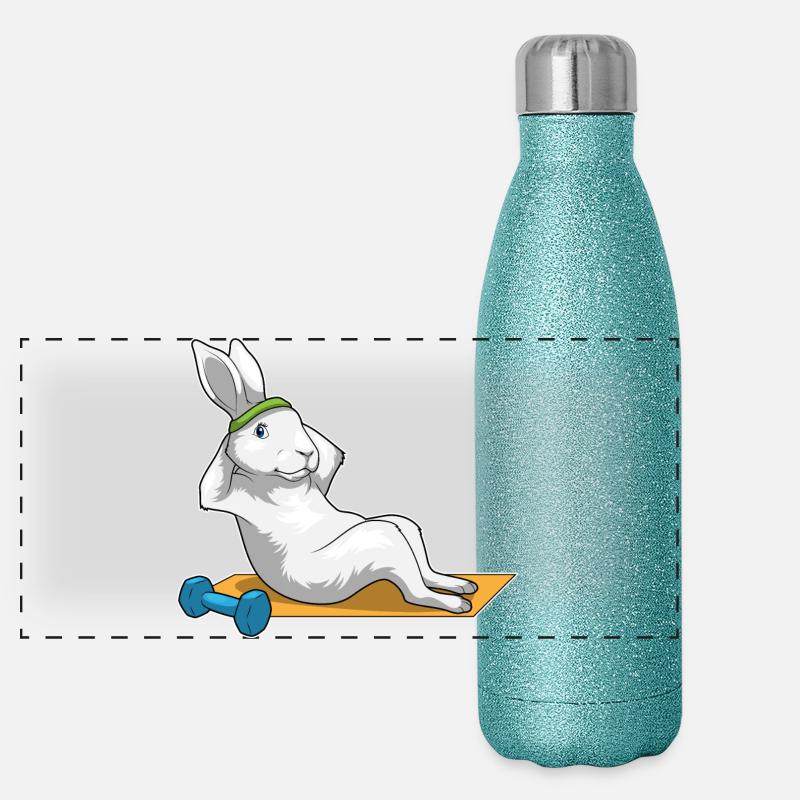 Bunny Abdominal Training Bodybuilding Gourde isotherme panoramique pailletée 500 ml