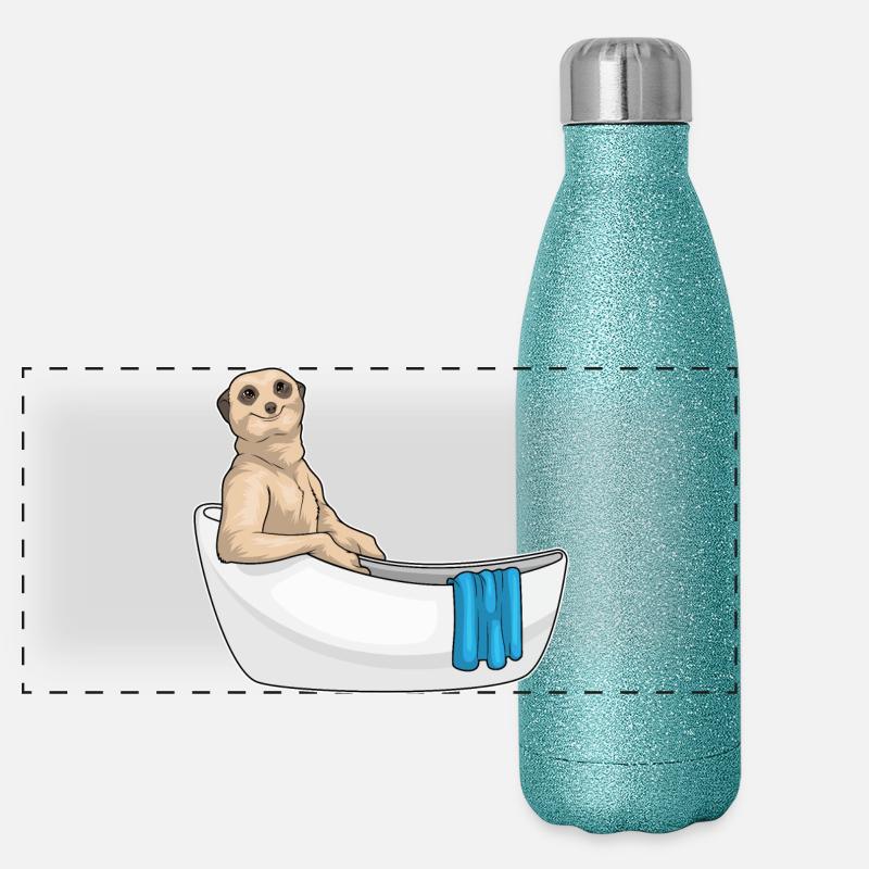 Baignoire Meerkat Gourde isotherme panoramique pailletée 500 ml