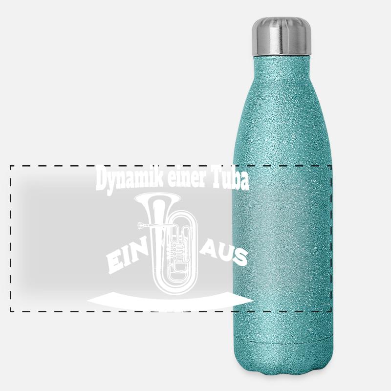 Dynamik einer Tuba - Ein oder Aus Panorama Glitzer Isolierflasche 500 ml