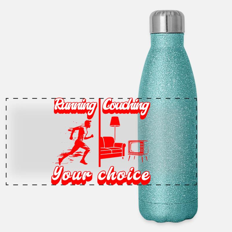 Running or couching? The choice is yours Panoramic Glitter Thermal Bottle 500 ml