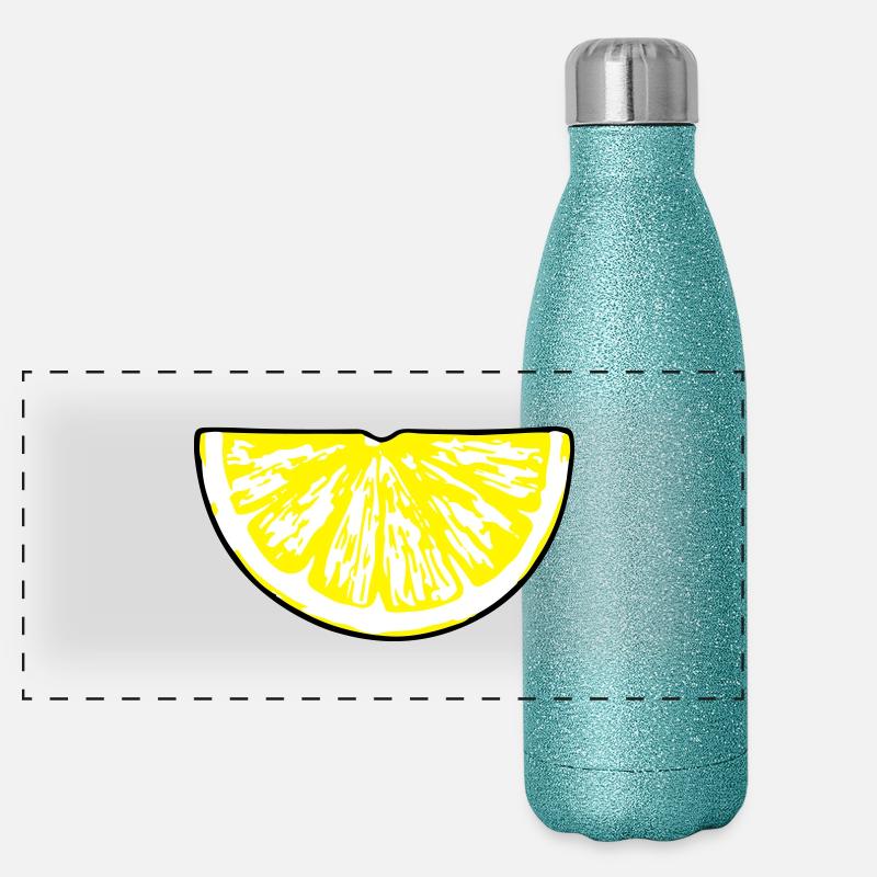 lemon_slice Panoramic Glitter Thermal Bottle 500 ml