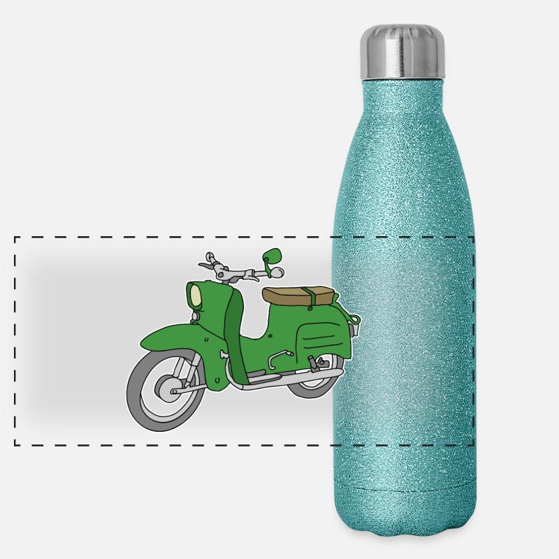 Scooter Simson Schwalbe Gourde isotherme panoramique pailletée 500 ml