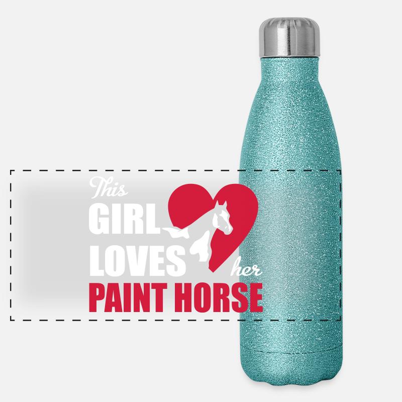 Paint horse Panoramic Glitter Thermal Bottle 500 ml